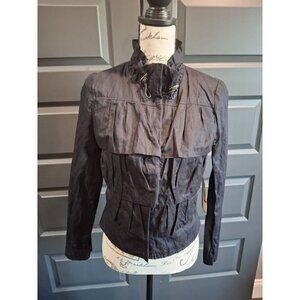 Kenneth Cole New York Black Ruffle Jacket/NWT, Sz. XS